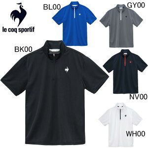 2025年春夏モデル ルコックスポルティフ le coq sportif ハーフジップ半袖シャツ LT5SHTZ2M エコペット ゴルフ ランニング フィットネス ポロシャツ メンズ