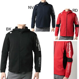デサント　DESCENTE　Move Sport　ソフトウォーム　フード付きスウェット ジャケット　DMMUJF21　裏起毛　S.F.TECH SHIELD　フルジップパーカー　フーディー　ジャージ　防風　メンズ