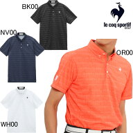 2026年春夏モデル　ルコックスポルティフ ゴルフ　le coq sportif GOLF　ロゴボーダー柄 ボタンダウン半…