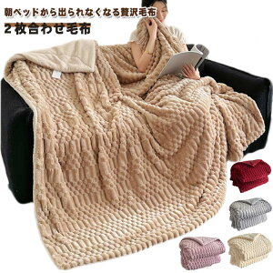 ふわふわ ブランケット ストライプ毛布 2枚合わせ毛布 毛布 ストライプ毛布 もこもこ 厚手 シングル セミダブル ダブル 洗える ウォッシャブル おしゃれ
