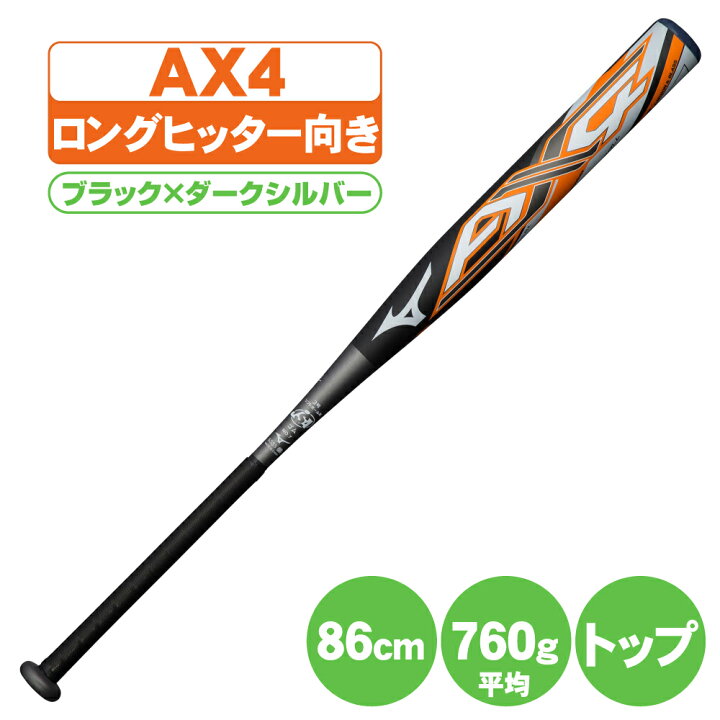 楽天市場】ソフトボールバット 3号 ax4 ミズノ ソフト3号ゴムボール用 