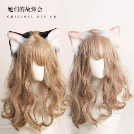 猫耳カチューシャ 獣頭飾り ヘアピン アクセサリー ロリータ ぬいぐるみ エッジ クリップ 女の子 かわいい