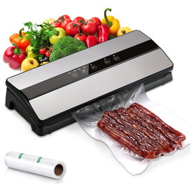 【在庫処分価格】真空パック機 真空パック器 業務用 家庭用 保存 フードシールド 自動真空シーラー プレミアム 脱気シーラー 5つモード 乾湿対応 汁物対応 脱気密封 真空調理 鮮度長持ち 簡単操作 食材保存 専用袋10枚・真空ホース LVYUAN