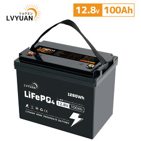 【Grade-A電池セル-5年保証】LVYUAN 12v 100Ah mini リン酸鉄リチウムイオンバッテリー LiFePO4電池 1280Wh BMS120A内蔵 3000回サイクル以上可能 10年寿命 BMS保護 直列並列 キャンピングカー 車中泊 防災 停電 ソーラー充電