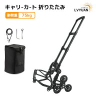 【クーポン適用で6,373円】LVYUAN キャリーカート ハンドトラック 10輪 階段 三輪 折りたたみ 軽量 段差 …