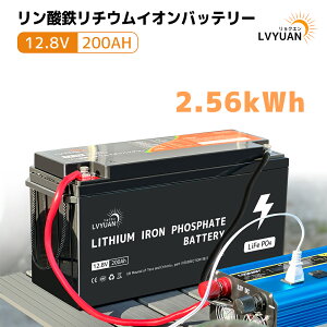 �y�N�[�|���K�p��50,998�~�`�z �yGrade-A�d�r�Z��-5�N�ۏ؁zLVYUAN 12.8V/200AH �����_�S���`�E���C�I���o�b�e���[ 2.56KWH ��e�� 12V ����200A BMS LiFePO4�o�b�e���[ ���񒼗�ڑ��\ �L�����s���O�J�[ 