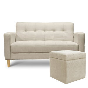 ソファ 2人掛け スツール オットマン シンプル かわいい コンパクト リビング ダイニング 完成品 ソファー 2Pソファ コンパクトソファ 2人用 木脚 収納 足置き