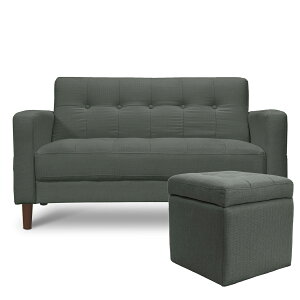 ソファ 2人掛け スツール オットマン シンプル かわいい コンパクト リビング ダイニング 完成品 ソファー 2Pソファ コンパクトソファ 2人用 木脚 収納 足置き