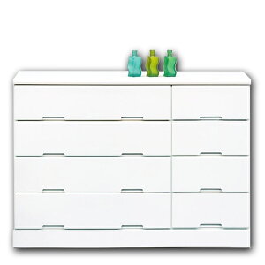 チェスト タンス ローチェスト エナメル 木製 おしゃれ 衣装ケース 白 洋服タンス 4段 幅120cm 収納家具 完成品 リビングチェスト 収納チェスト 引き出し収納 整理タンス 収納 収納ケース 引き