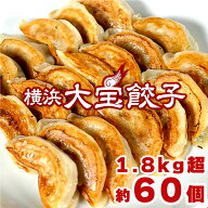 【銘柄豚岩中＆全て国産材料！】銘柄豚岩中もちもち国産ジャンボ大宝餃子30個×2／ 送料無料 横浜中華 焼…