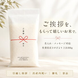 あいさつ米 ギフト お米 2合 300g 名入れ ｜令和7年産 佐賀県産さがびより｜【 縁結米 Greeting rice 挨拶のお米 】出産内祝 米 引越し 退職 挨拶品 粗品 記念品 御礼 美味しい お米 さがびより おしゃれ 1個 5個 10個 送料無料 白米 プチギフト まとめ買い 参加賞 挨拶米
