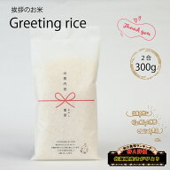 米 お米 2合 300g 佐賀米【 縁結米 Greeting rice 挨拶のお米 SDD 】出産内祝 名入れ 引っ越し 挨拶米 挨…