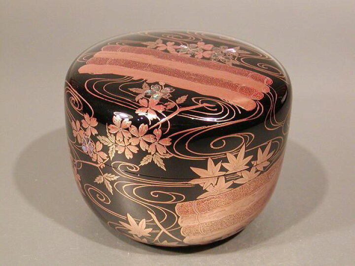 楽天市場】茶道具 平棗花筏蒔絵、 輪島塗 奥野美峰（おくの びほう）作 