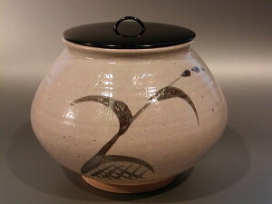 茶道具 水指絵唐津、十二代 武村利左衛門作、共箱 新品。