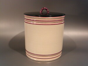 茶道具 水指色絵 独楽(こま)紋京都 秋峰窯 中村良二作