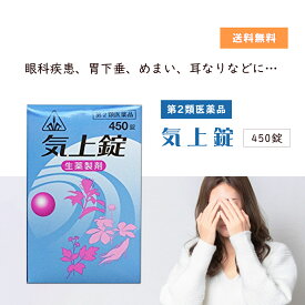 【第2類医薬品】 気上錠 450錠 ホノミ漢方 剤盛堂薬品 眼科疾患 めまい 耳鳴りなどに