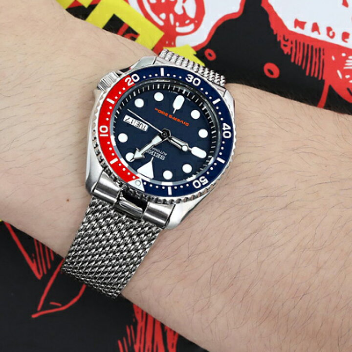 楽天市場】22mm MiLTAT Massy メッシュバンド ステンレススチール 