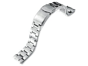 20mm メタル時計バンド ステンレススチール オイスター ブレスレット Vクラスプ for セイコー アルピニスト Alpinist SBDC087, SBDC089, SBDC091, SBDC093, SBDC135, SBDC136, SBDC137, SBDC138他 / GMT SBEJ005, SBEJ017他