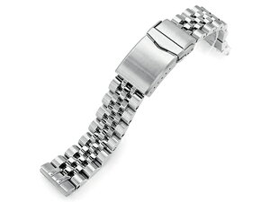 20mm メタル時計バンド ステンレススチール ANGUS ジュビリー ブレスレット Vクラスプ for セイコー ヒストリカルコレクション ファーストダイバー 現代デザイン 62MAS SPB051, SPB053, SBDC051, SBDC053, SB