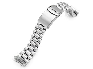 22mm メタル時計バンド ステンレススチール エンドミル ブレスレット Vクラスプ for セイコー 5スポーツ GMT SBSC001, SBSC003, SBSC017, SBSC019, SBSC020, SSK001, SSK003, SSK005, SSK017, SSK019, SSK021他