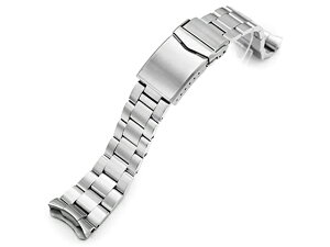 22mm メタル時計バンド ステンレススチール オイスター ブレスレット Vクラスプ for セイコー 5スポーツ GMT SBSC001, SBSC003, SBSC017, SBSC019, SBSC020, SSK001, SSK003, SSK005, SSK017, SSK019, SSK021他