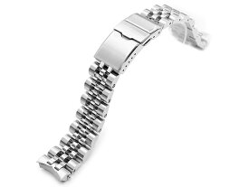 20mm メタル時計バンド ステンレススチール ANGUS ジュビリー ブレスレット バトンクラスプ for セイコー メカニカルダイバーズ 1968 ヘリテージ MM200 SBDC125, SBDC127, SBDC133, SBDC167 / GMT SBEJ009, SBEJ011, SBEJ013, SBEJ019他