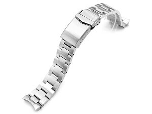 20mm メタル時計バンド ステンレススチール オイスターU ブレスレット Vクラスプ for セイコー アルピニスト Alpinist SBDC087, SBDC089, SBDC091, SBDC093, SBDC135, SBDC136, SBDC137, SBDC138他 / GMT SBEJ005, SBEJ017他