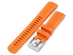 22mm Crafter Blue CB12 時計ベルト NBRラバー オレンジ カーブドエンド for セイコー プロスペックス タートル SBDY017, SBDY031, SBDY047, SBDY049, SBDY051, SBDY063, SBDY079, SRP777, SRP779, SRPD21, SRPF77他