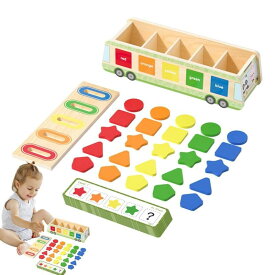 モンテッソーリのコインボックス 2-in-1 木製モンテッソーリボックス - 赤ちゃん向けの感覚と物体の永続性おもちゃ ホームスクール用品