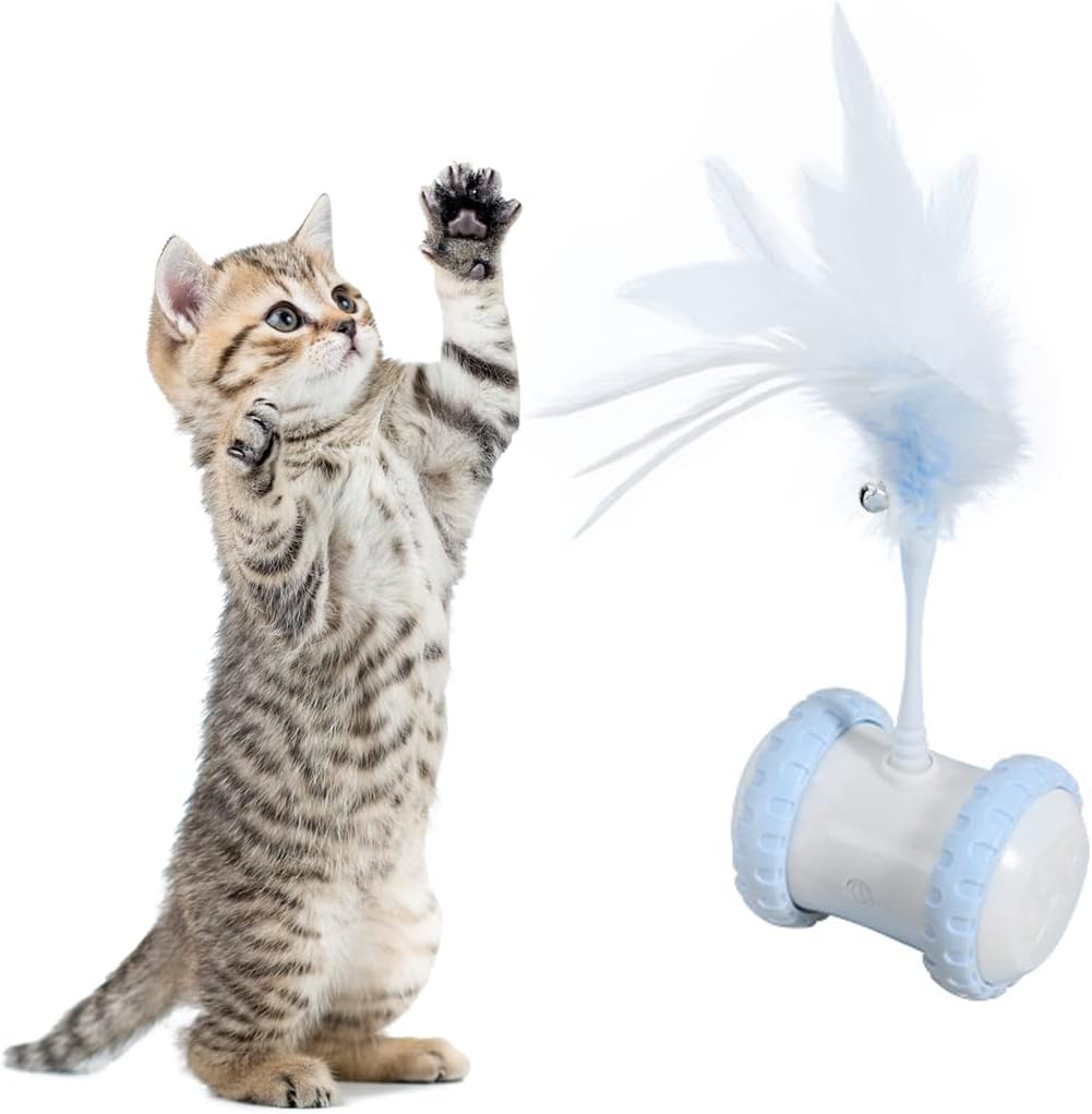 猫 おもちゃ 猫じゃらし 電動 一人遊び 自動回転 羽のおもちゃ