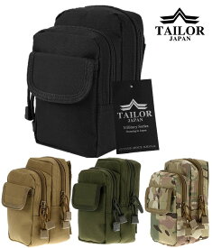 TAILOR JAPAN タクティカルポーチ ミリタリーポーチ スマホ サバゲー サバイバルゲーム 装備 サバゲー装備 モール対応 タクティカルバッグ ミリタリーバッグ アウトドア マルチポーチ ZD-HLA0-591F