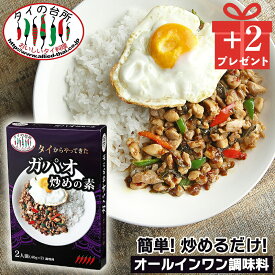 [店内全品P5倍] 【創業祭4→6個セット】タイからやって来た！ ガパオ炒めの素 80g(箱) 2人前 タイの台所 ガパオ ガパオ炒め タイ料理 エスニック 調味料 オールインワン 時短 簡単 バジル 惣菜 食品