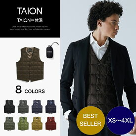 【公式】TAION（タイオン）ベーシック Vネックボタン ダウンジレ メンズ（TAION-003）