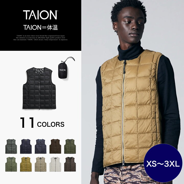 楽天市場】【公式】TAION（タイオン）ベーシック クルーネックWジップ 