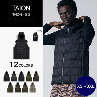 【公式】TAION (タイオン) ベーシック Wジップ ダウンフードベスト メンズ レディース(TAION-006WZ)