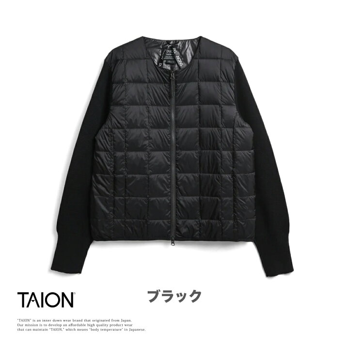 楽天市場】【公式】TAION（タイオン） クルーネックWジップ ニット 