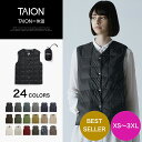 【公式】TAION（タイオン）ベーシック Vネックボタン インナーダウンベスト レディース (TAION-W001)