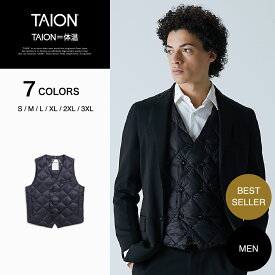［3/10(火)限定ポイント10倍］【公式】TAION (タイオン) シティ ダブル ダウンジレ メンズ(TAION-0032CW)