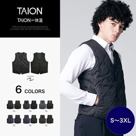 ［3/10(火)限定ポイント10倍］【公式】TAION (タイオン) シティ リバーシブル シングルボタン ダウンジレ メンズ (TAION-R003CI)