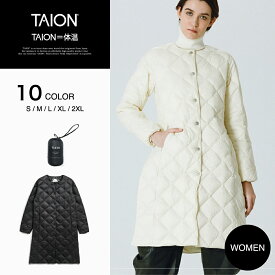 ［3/10(火)限定ポイント10倍］【公式】TAION（タイオン）シティ クルーネック ロングダウンコート レディース(TAION-W104BCI-LONG)