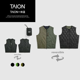 ［12/5 限定ポイント10倍］ 【公式】TAION (タイオン) ジャパンスペシャル リバーシブル MA-1 インナーダウンベスト ユニセックス(TAION-V02JS)