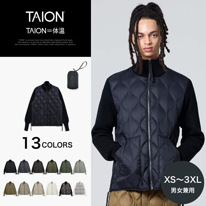 楽天市場】【公式】TAION (タイオン) ミリタリー ハイネック ニット+ 