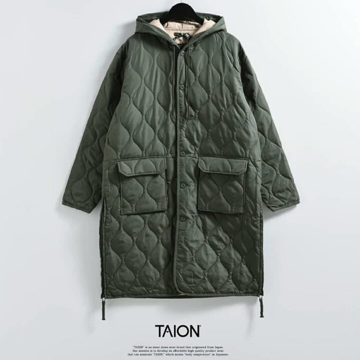 楽天市場】【公式】TAION (タイオン) ミリタリー フード ダウンコート 
