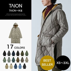 ［12/5 限定ポイント10倍］ 【公式】TAION (タイオン) ミリタリー フード ダウンコート ユニセックス(TAION-106BML-LONG)