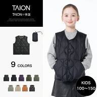 【公式】TAION (タイオン) ミリタリー クルーネックボタン ダウンベスト-ソフトシェル キッズ(TAION-K004…