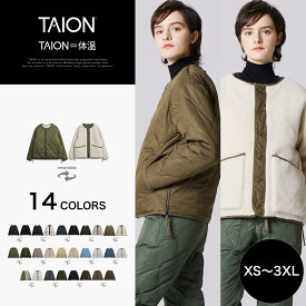 ［12/5 限定ポイント10倍］ 【公式】TAION (タイオン) ミリタリー リバーシブル クルーネック ダウンジャケット ユニセックス(TAION-R104BML-1)