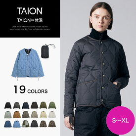 【公式】TAION (タイオン) ミリタリー クルーネック ダウンジャケット レディース(TAION-W104B2ML-1)