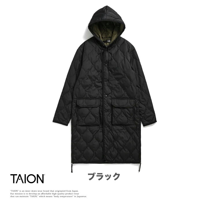 楽天市場】【公式】TAION (タイオン) ミリタリー フード ダウンコート 