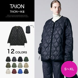 【公式】TAION (タイオン) ミリタリー M65 ライナーWジップ ダウンジャケット-ソフトシェル レディース(TAION-WM65LSZBML-1)