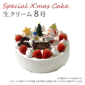 【特製 クリスマスケーキ 予約 2025】生クリーム 8号 直径24cmご予約受付中!クリスマス向け特製ケーキ★家族で、友達と、皆で♪
